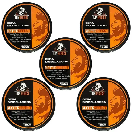 5Un Cera Pentear perfeito matte modeladora capilar 150g - LGN Barber(uso masculino)