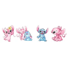Display de Mesa - Stich e Angel Aquarela 4 pças Mod6