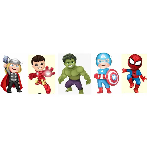 Display MDF de Mesa - Vingadores Cute 5 pças mod2