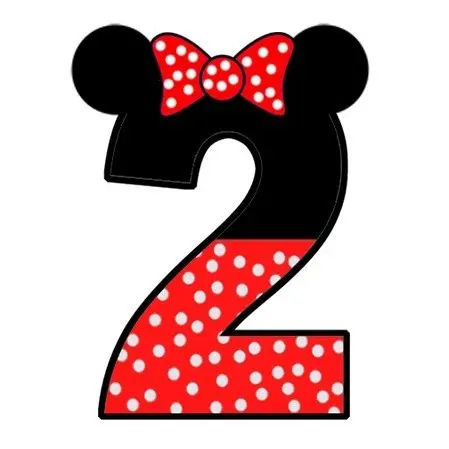 Display de mesa - Tema Minnie Vermelha número 2 25CM