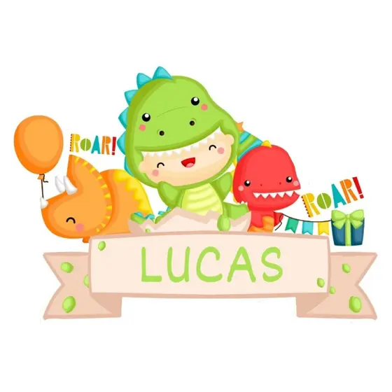 Display MDF de Mesa - Dinossauro Baby (INFORME NOME NO CHAT AO VENDEDOR)5 PÇAS