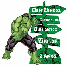 Display MDF de chão - Hulk Personalizado (INFORME NOME E IDADE NO CHAT AO VENDEDOR)