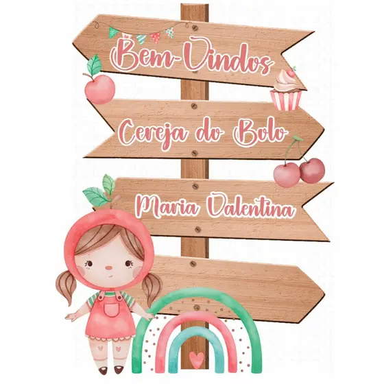 Display MDF de chão - Cereja do Bolo(INFORME NOME NO CHAT AO VENDEDOR)