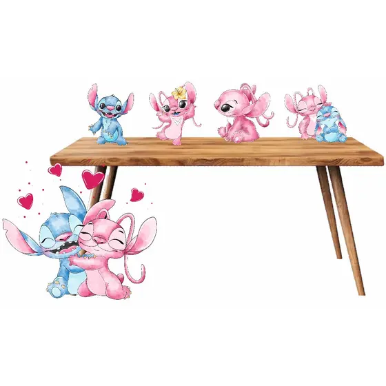 Display MDF de Chão e  Mesa - Lilo e Angel 5 pças