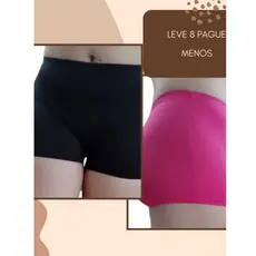 8 Calcinhas Femininas boxer shortinho confortavel cintura alta