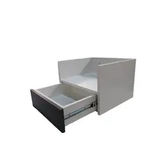 Suporte para Airfryer Gaveta MDF Branco Bi-Color – Organizador Eletrodomésticos Cozinha Nichos – 27x40x35cm