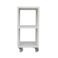Mesa de Cabeceira Mesinha de Canto em MDF Branco
