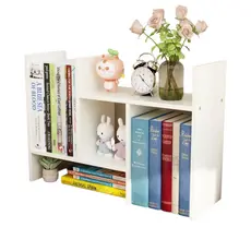 Organizador de Mesa para livro e decorações com varias divisórias em MDF Carvalho/Branco/Preto/Freijó