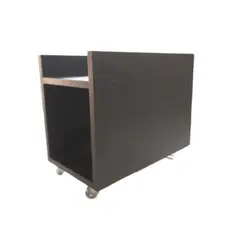 Suporte para CPU com Rodas em GEL e Nicho para Nobreak MDF Carvalho Freijó Preto Branco 25cm(medida interna) Nobreak