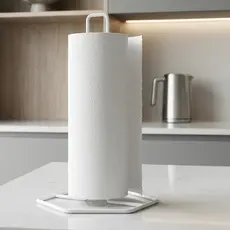 Suporte Porta Rolo Papel Toalha Vertical De Mesa Metal