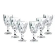 Taças Vidro Diamante 340ML , Vidro Grosso Luxuosa , Chique ,AGUA ,SUCO E DRINKS.