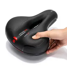 Banco Selim Gel Assento Bicicleta Largo Confortável Refletivo