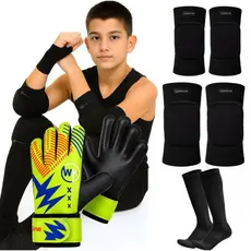 Kit Goleiro Luva Joelheira Cotoveleira Meião Para Futebol Futsal ORIGINAL