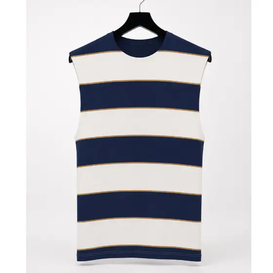 regata machão listrada masculina moda casual verão