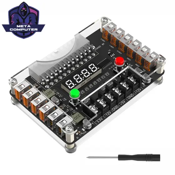 12 Portas USB 3A 3.3V 5V 12V-12V Tensão De Saída ATX Placa De Fuga De Fonte De Alimentação 24Pin