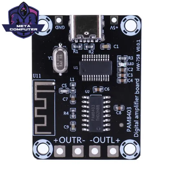 Placa Amplificadora De Alta Potência De Canal Duplo XH-A155 DC5V Áudio De 2 Vias 5W + 5W Para Alto-Falantes Acima De 4 P