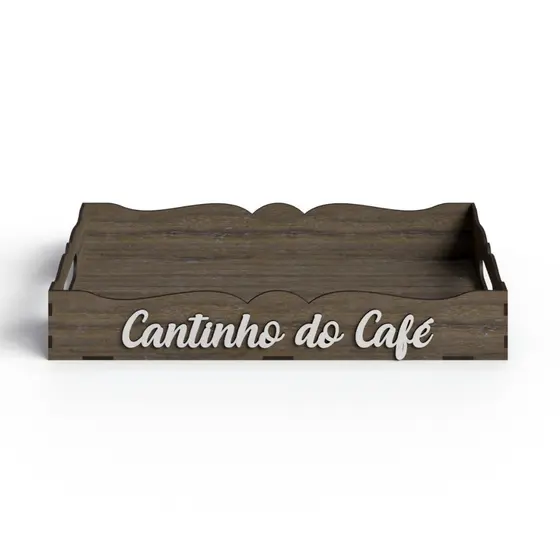 Bandeja Cantinho Do Café Decorativa Com Alça Decoração Casa Aparador