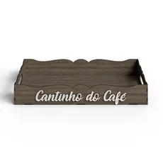 Bandeja Cantinho Do Café Decorativa Com Alça Decoração Casa Aparador
