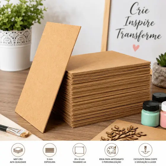 Kit 10 Placa Decorativa Mdf Chapa Artesanato Quadro 29x21 2,5mm