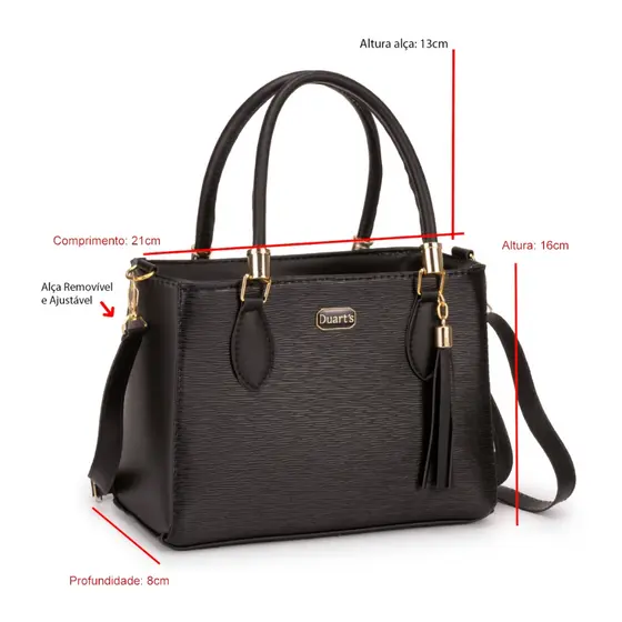 Bolsa feminina Lorena Baby Estilosa Couro Transversal Mão e Ombro Moda Casual 2024