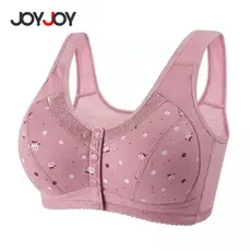 Joyjoy Sutiã Feminino Plus Size em Algodão Respirável Sem Aro Sem Bojo Renda – Roupa Íntima Plus Size Confortável