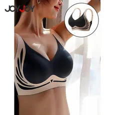 Sutiã Sem Fio Joyjoy Feminino Suporte Lateral Anti Gravidade Contorno Levanta Seio Costas Macias Moda Íntima Plus Size