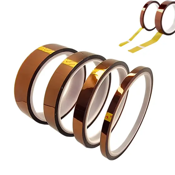 Fita Kapton Sublimação 0.5mm 1.0cm 1.5cm 2cm Térmica Poliamida Altas Temperaturas 33m