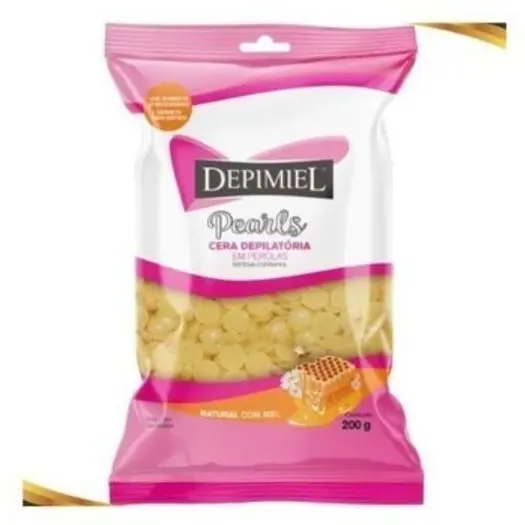Cera Depilatória em Pérolas Natural com Mel 200g - Depimiel
