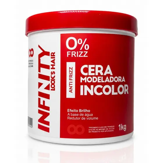 Cera Modeladora incolor 500g e 1kg  Infinity looks hair