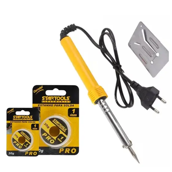 Ferro de Solda Pro 60WTS C/2 Estanho Carretel - 110V 110V