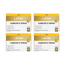 Kit 4 Lavitan Hair Cabelos e Unhas - 60 Caps - Cimed
