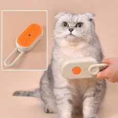 Escova A Vapor Para Gatos Cães 3Em1 Escova Elétrica De Pêlos Pentes De Massagem Animais De Estimação