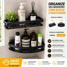 1/2 Pecas Suporte De Shampoo Organizador Prateleiras Banheiro Sem Furo Plástico