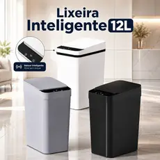 Lixeira Inteligente 12l com Tampa Automática por Sensor Praticidade para Cozinha e Banheiro