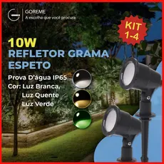 Luminária Espeto Jardim 10W LED | Luz de Gramado | À Prova D'àgua Avançada | Luz Branco Frio | Branco Quente | Verde