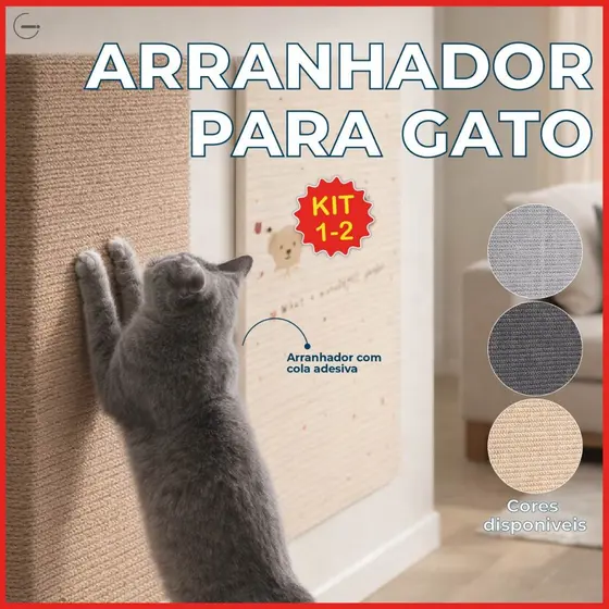 Arranhandor para Gatos Adesivo Protetor Sofá Carpete 30x60cm