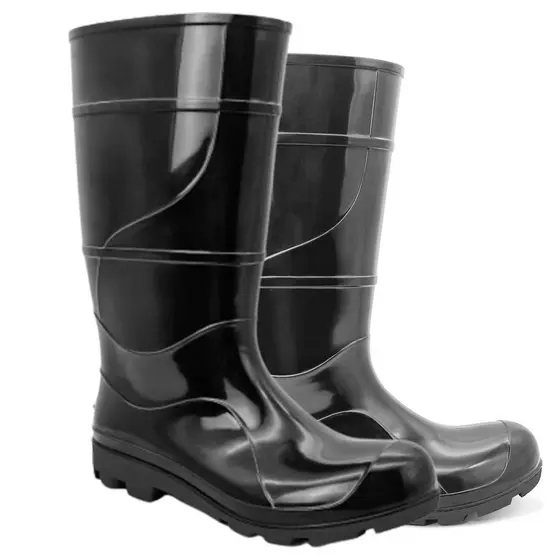 Bota Borracha Galocha Pvc Cano Longo S/ Forro Impermeável