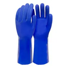Luva Pvc Cano Longo Proteção Quimica C/ Forro Punho 36cm CA 49617