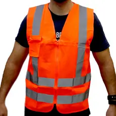 Colete Faixa Sinalizador Refletivo Fluorescente Epi Laranja