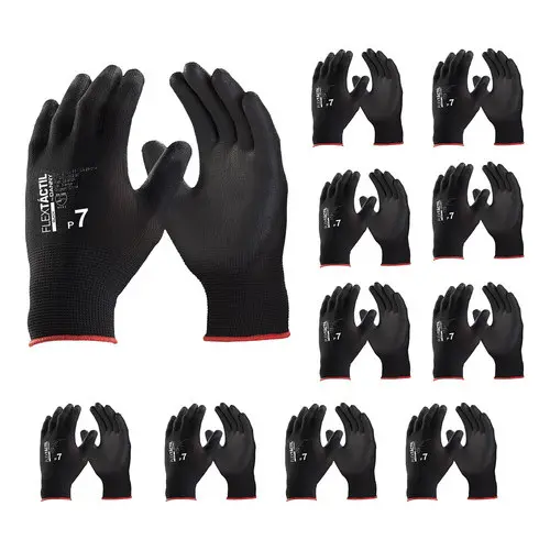 12 Prs Luva Pu Tatil Flextactil Multitato Montagem Mecanico