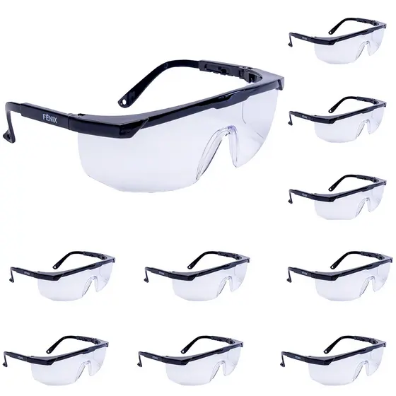 Oculos de Proteçao Epi Rj Segurança Protetor Kit C/10