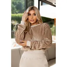 Blusa Casaco Feminino de Frio Manga Longa no Tecido Pelúcia Linda estilo moletom