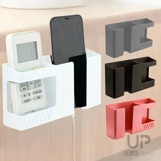 Suporte De Parede dois em um Multifuncional Sem Furar Telefone Móvel/Controle Remoto/Banheiro