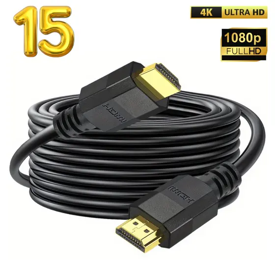 Cabo Hdmi 15 Metros 2.0 4k 3d Ultra Full Hd Blindado Premium
