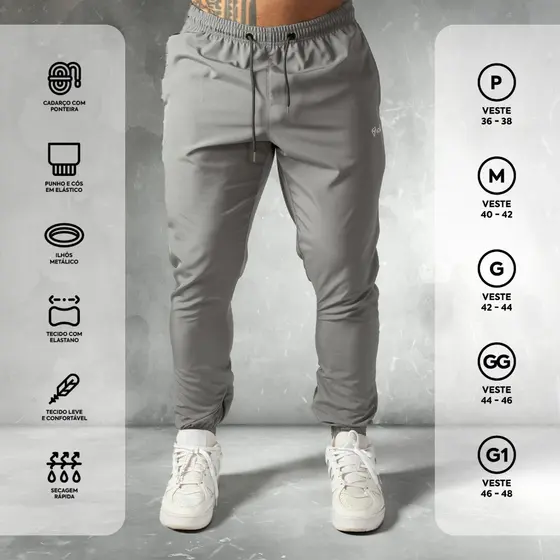 Calça Jogger Tactel com Elastano para Treino Esportiva Masculina