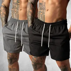 Kit 2 Shorts de Tactel Com Elastano Masculino Ideal Para Esportes e Lazer do P ao GG