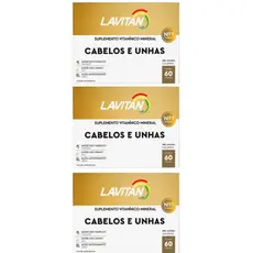 Kit 3 Lavitan Cabelos e Unhas 60 capsulas Cimed