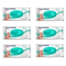 Kit 6 Toalhas Umedecidas Algodão e Água com 50 Personalidade