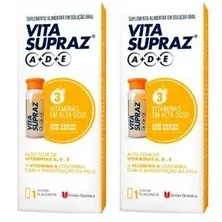 Kit com 2 Suplemento Alimentar em Solução Vita SuprAZ A+D+E  União Quimica
