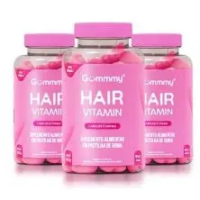 Kit  3 Gummy Hair - Suplemento Vitamina Para Cabelo E Unhas Em Goma